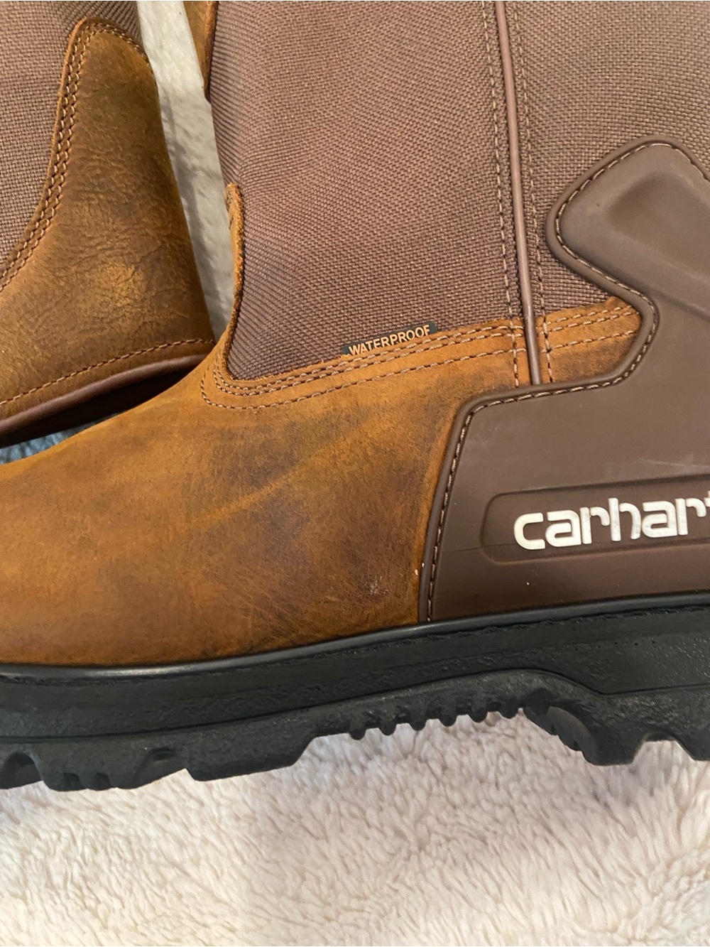 Carhartt Heritage Waterproof Steel Toe Wellington Work Boots Men’s 11 Wide - Picture 13 of 16